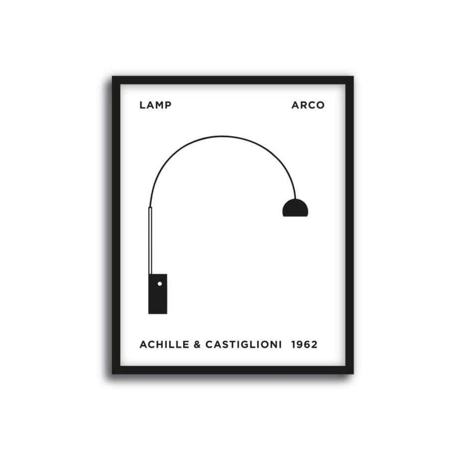 Diseño Clásico Arc Lamp de Achille Castiglioni